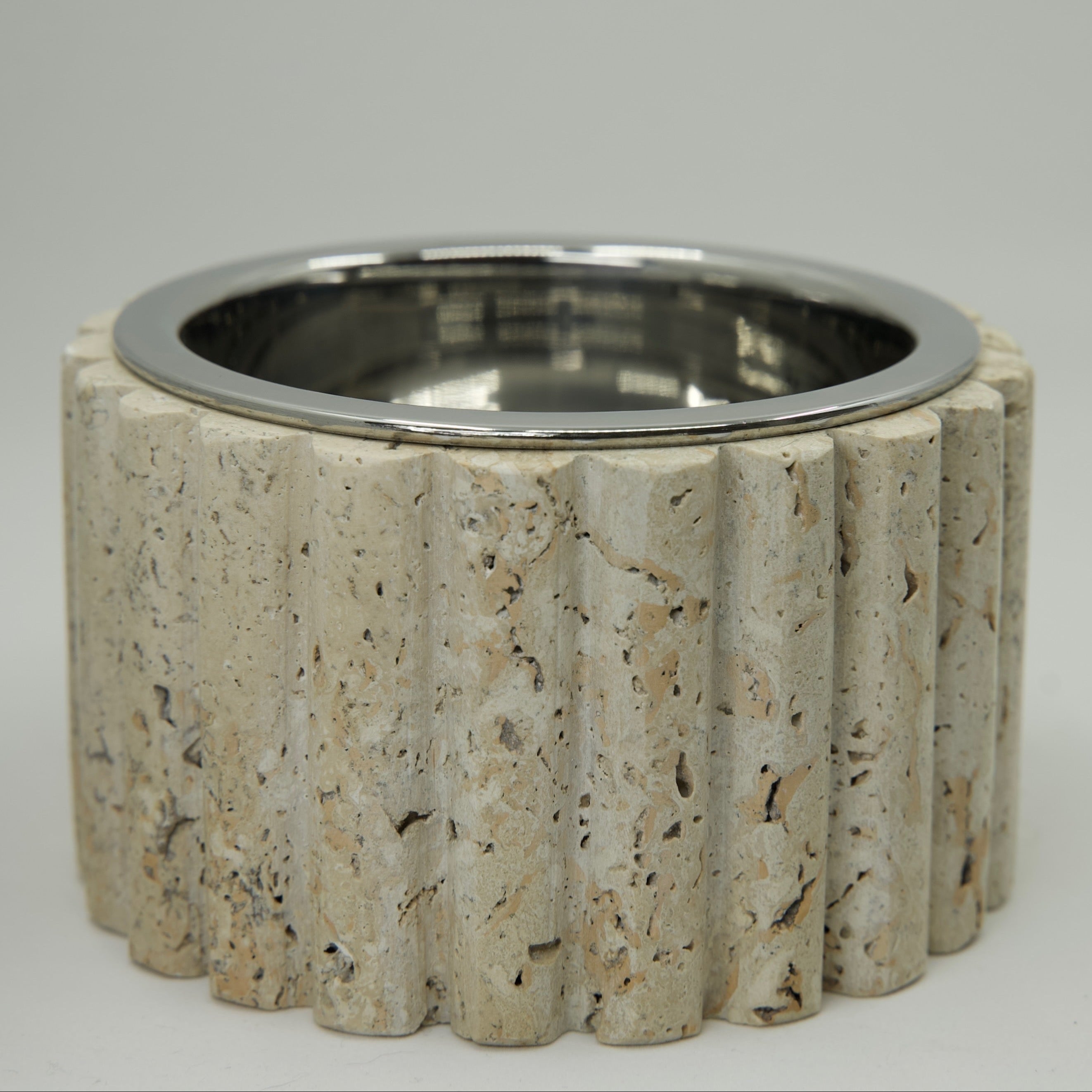 Travertine Pet Bowl