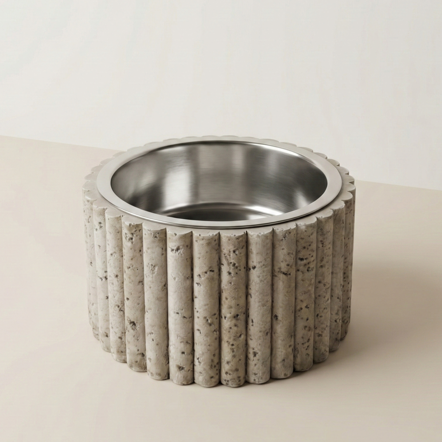 Travertine Pet Bowl